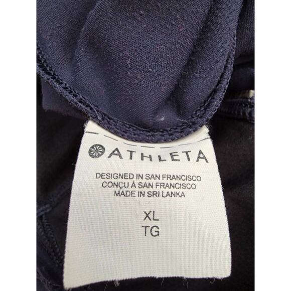 Athleta Navy Transcend V-Neck Crop Bra XL A001662 - Picture 6 of 7